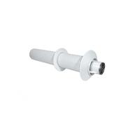 Terminal horizontal Rolux Gaz Alu - PVC diamètre : 80-125 Lg : 800 mm Gaz Blanc Réf. 223093