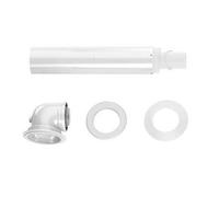 Terminal horizontal télescopique plastique blanc D 80/125 ELM LEBLANC 7738112576