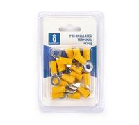Terminal pré-isolé RV5.5-6 jaune, idéal pour des connexions sécurisées. Contient 15 unités par blister, ce qui facilite son utilisation dans des projets électriques et électroniques. Qualité garantie.