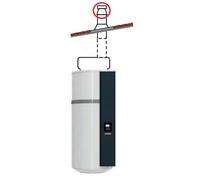 Terminal ventouse vertical pour chauffe-eau thermodynamique - Ø 80/125 - Noir - THERMOR - 354633