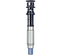 Terminal vertical fixe Rolux Fioul Inox/Plastique diamètre 80/125 longueur 1150mm Fioul Noir Réf. 184100