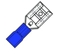 Terminale À Fourche Femelle Isolée 2.8mm Nylon Bleu 100PC - 152000 [100 Pièces]