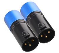Terminateur de Signal 120 Ohms 2 Pièces Xlr Mâle 3 Broches Bleu | Résistance Intégrée, Installation Rapide, pour Systèmes Dmx512 en Concert et Scène