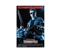 Terminator 2 Judgment Day - Impression sur toile pour chambre à coucher - Décoration murale rétro - 40 x 60 cm - Sans cadre
