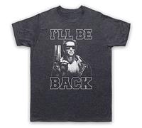 Terminator I'll Be Back T-Shirt des Hommes, Ardoise Classique, Large