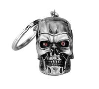 Terminator Porte-clés Métal Figurine 3D Tête Crâne Robot - 4,5 cm
