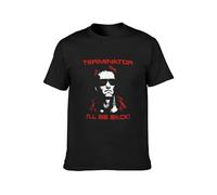 Terminator Schwarzenegger I'll Be Back T-Shirt Mens Unisex Tee Black 3XL