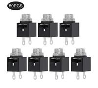 Terminaux adaptateurs de Prise Audio 50pcs Terminaux Accessoires électriques Dip 3,5 mm Pin avec écrou Terminaux d'adaptateur de Prise Durable pour l'équipement numérique