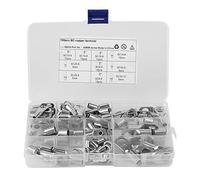 Terminaux Terminaux Red Cer Cery Cery Lugs Set, Tire Terminals Kit, 100pcs Crimp Connecteurs avec ouverture évasée pour une insertion de fil facile, pour les bateaux et