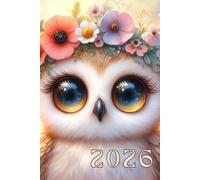 Terminplaner 2026 Eulen: Kalender 2026 Eulen: Buchkalender 2026 im A5-Format, Wochenplaner, Motivations-Terminkalender, 53 undatierte Wochen, Reflexionen für ein erfülltes Leben