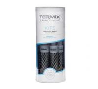 Termix C·Ramic Brosses à cheveux rondes thermiques à tube en céramique, technologie ionique pour apporter un maximum de brillance aux cheveux, couleur transparente, pack de 5 brosses