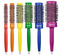 Termix C·Ramic Pride,Lot de 6 Brosses à Cheveux thermiques rondes en céramique avec fibres ionisées,Y compris le sac à cosmétiques