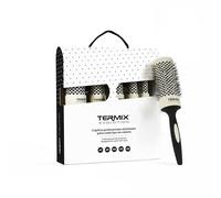 Termix Evolution Soft Brosse à cheveux thermique ronde professionnelle, à tube en céramique, spéciale cheveux fins, à tube anti-adhérent, pack de 5 brosses