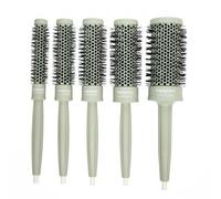 TERMIX - Pack de brosses rondes professionnelles Nature| 5 pièces (Ø17, Ø23, Ø28, Ø32, Ø43) | Purification de l'air avec technologie Pure Tech | Brosses thermiques en aluminium avec fibres ionisées |