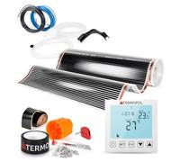 Termofol Chauffage Electrique par le Sol Set - Tapis Chauffant avec H1 Thermostat 230V - Chauffage d'appoint Puissance 140W/m2 - Surface 20 m² - Plancher Chauffant Electrique