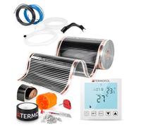 Termofol Chauffage Electrique par le Sol Set Tapis Chauffant avec H1 Thermostat 230V - Chauffage d'appoint Puissance 220 W/m2 - Surface 1 m² - Plancher Chauffant Electrique