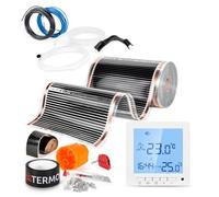 Termofol Chauffage Electrique par le Sol Set Tapis Chauffant avec H2 Thermostat 230V - Chauffage d'appoint Puissance 220 W/m2 - Surface 12 m² - Plancher Chauffant Electrique
