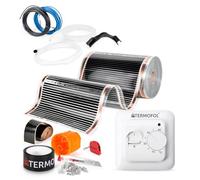 Termofol Chauffage Electrique par le Sol Set - Tapis Chauffant avec H3 Thermostat 230V - Chauffage d'appoint Puissance 80W/m2 - Surface 1,5 m² - Plancher Chauffant Electrique