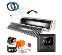 Termofol Chauffage Electrique par le Sol Set - Tapis Chauffant avec H5 Thermostat 230V - Chauffage d'appoint Puissance 60W/m2 - Surface 2 m² - Plancher Chauffant Electrique