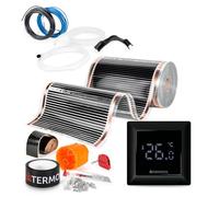 Termofol Chauffage Electrique par le Sol Set Tapis Chauffant avec H6 Noir Thermostat 230V - Chauffage d'appoint Puissance 220 W/m2 - Surface 14 m² - Plancher Chauffant Electrique