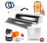 Termofol Chauffage Electrique par le Sol Set - Tapis Chauffant avec H6 Wifi Thermostat 230V - Chauffage d'appoint Puissance 140W/m2 - Surface 1,5 m² - Plancher Chauffant Electrique