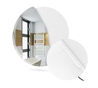 Termofol Film Chauffant Anti-Buée 230V pour Miroir de Salle de Bain - Chauffage Électrique pour Miroirs - Anti-Humidité - Idéal pour Murs - Ovale - ⌀ 45 cm(45W)