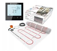 Termofol Tapis de Chauffage Sol + Thermostat Set - Surface 6 m² - Puissance 150W/m2 - Chauffage au Sol Electrique avec Thermostat H1 Noir - Plancher Tapis Chauffant Electrique