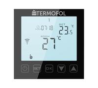 Termofol TF-WiFi Thermostat Connecté Chauffage par Le Sol - Programmable Filaire, Feuille Chauffante Electrique - Noir