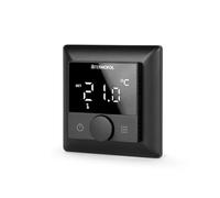 Termofol Thermostat connecté TF-H5 pour chauffage par le sol électrique, programmable avec câble, lame chauffante, noir