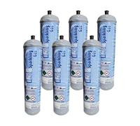 TermoidraulicaRV® Lot de 6 bouteilles de CO2 jetables, 600 g, pour eau gazeuse. Rechange pour réfrigérateurs et gazéificateurs d'eau (culot standard de 11 mm). Edenya®
