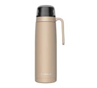 TERMOLAR - Gourde Thermos R-EVOLUTION 1L avec Bec Verseur pour Maté et Poignée | Thermos en Acier Inoxydable 304 | Rétention Thermique 20H Chaud / 36H Froid | Bouteille Isolante de Voyage (Beige)