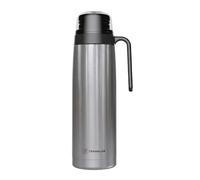 TERMOLAR - Gourde Thermos R-EVOLUTION 1L avec Bec Verseur pour Maté et Poignée | Thermos en Acier Inoxydable 304 | Rétention Thermique 20H Chaud / 36H Froid | Bouteille Isolante de Voyage (Argent)