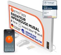 Termoplaza Radiateur Infrarouge Électrique WiFi 750W jusqu’à 20 m² - Chauffage Électrique Mural ou Mobile Basse Consommation - Convecteur Électrique - Radiateur Radiant Blanc pour Maison et Bureau