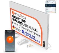 Termoplaza Radiateur Infrarouge Électrique WiFi 950W jusqu’à 25 m² - Chauffage Électrique Mural ou Mobile Basse Consommation - Convecteur Électrique - Radiateur Radiant Blanc pour Maison et Bureau