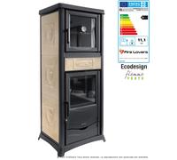 TermoRossella Plus Forno DSA 4.0 11kW Poêle à bois hydraulique pierre naturelle