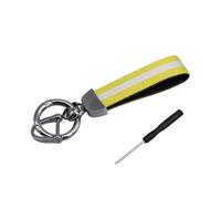 TERNCOEW Anneaux de fixation robustes à deux couches pour chaîne de voiture et gestion de la maison, Jaune Blanc Jaune, Q