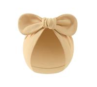 TERNCOEW Bonnet respirant pour bébé en coton doux et confortable - Joli nœud décoratif - Bonnet fœtal pour nourrissons de 0 à 3 mois, kaki, taille unique