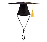 TERNCOEW Chapeau de remise de diplôme pour chats et chiens - Costume de fête de vacances amusant avec ceinture réglable pour animal domestique - Costume de remise de diplôme pour chien