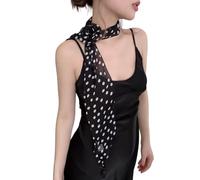 TERNCOEW Écharpe élégante en soie à pois - Longue écharpe en soie - Cravate pour femme - Convient pour diverses occasions - Accessoire d'événement - Écharpe à pois, H, taille unique