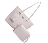 TERNCOEW Ensemble de 3 sacs à main tendance pour femme - Grande capacité - Sac à bandoulière et sac à bandoulière en cuir synthétique - Sac à main de travail, blanc, One Size