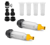 TERNCOEW Ensemble de filtres à eau de jardin de 2 3/4" pré-filtre de jardin avec 5 adaptateurs rapides + 4 filtres à eau pour tuyau d'arrosage