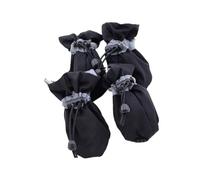 TERNCOEW Lot de 4 paires de chaussettes de protection pour chien avec cordon de serrage pour petits et grands animaux de compagnie