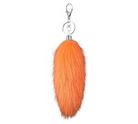 TERNCOEW Porte-clés en peluche douce de 16 cm de long avec queue d'animal - Accessoire de sac à main - Accessoire de téléphone élégant - Pendentif en fausse fourrure - Porte-clés de voiture pour femme
