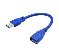 TERNCOEW Rallonge courte USB 3.0 mâle vers femelle 5 Gbit/s rapide câble de synchronisation de données pour appareils externes ordinateur portable de bureau mâle vers femelle