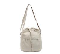 TERNCOEW Sac à main pratique en nylon avec grand espace - Élégant sac à bandoulière avec cordon de serrage - Convient pour diverses occasions - Sangle réglable, beige, One Size