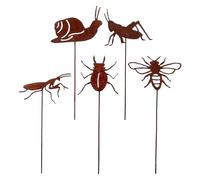 TERNCOEW Sculpture animale en fer antique résistant aux intempéries pour décoration extérieure et paysage, sculptures murales rouillées artistiques