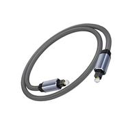 TERNCOEW SPDIF Câble audio optique mâle vers mâle tressé plaqué or pour connecter des barres de son et d'autres câbles optiques plaqués or