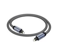 TERNCOEW SPDIF Câble audio optique mâle vers mâle tressé plaqué or pour connecter des barres de son et d'autres câbles optiques plaqués or