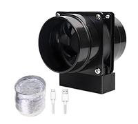 TERNCOEW Ventilateur d'échappement rechargeable USB 8 cm avec moteur 2200 tr/min 3 vitesses réglables pour imprimantes stations de soudure fer à souder fumoirs éliminateurs