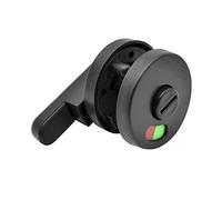 TERNCOEW Verrou de porte en métal noir pour toilettes et cabine de douche - Lock - Rim Lock - Noir